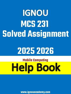 IGNOU MCS 231 Solved Assignment 2025 2026